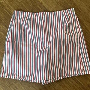 Vintage Russ by Liz Claiborne Striped Red, White, and Blue Skort, Sz 16